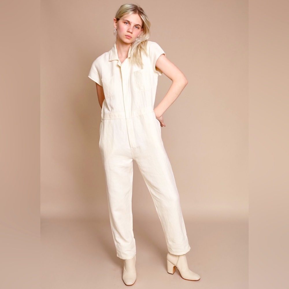 Azore jumpsuit by Apiece Apart white cream🤍size 4